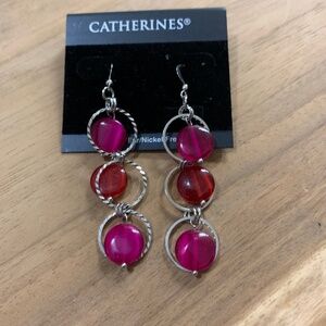 NWT Catherine’s Pink Dangle Earrings